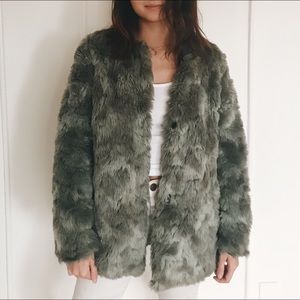 Gray Faux Fur